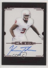 2019 Leaf Trinity Clear Auto Red 15/25 Keesean Johnson #CA-KSJ Auto 11pj