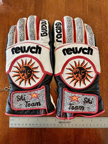 Reusch US Ski Leather Gloves (Size 9, Syle#6724) - SUN Patter - MADE IN THAILAND