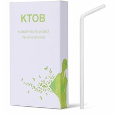 100 Count 100 Plant-Based Compostable PLA Straws - Plasticless Biodegradable...