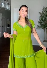 Designer Ready to Wear Sharara Suit Women Indian Pakistani Wedding Party Wear
