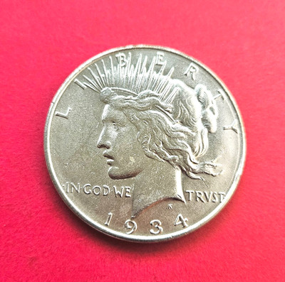 1934 D DDO VAM 3 Silver Peace Dollar Large D Top 50 AU++