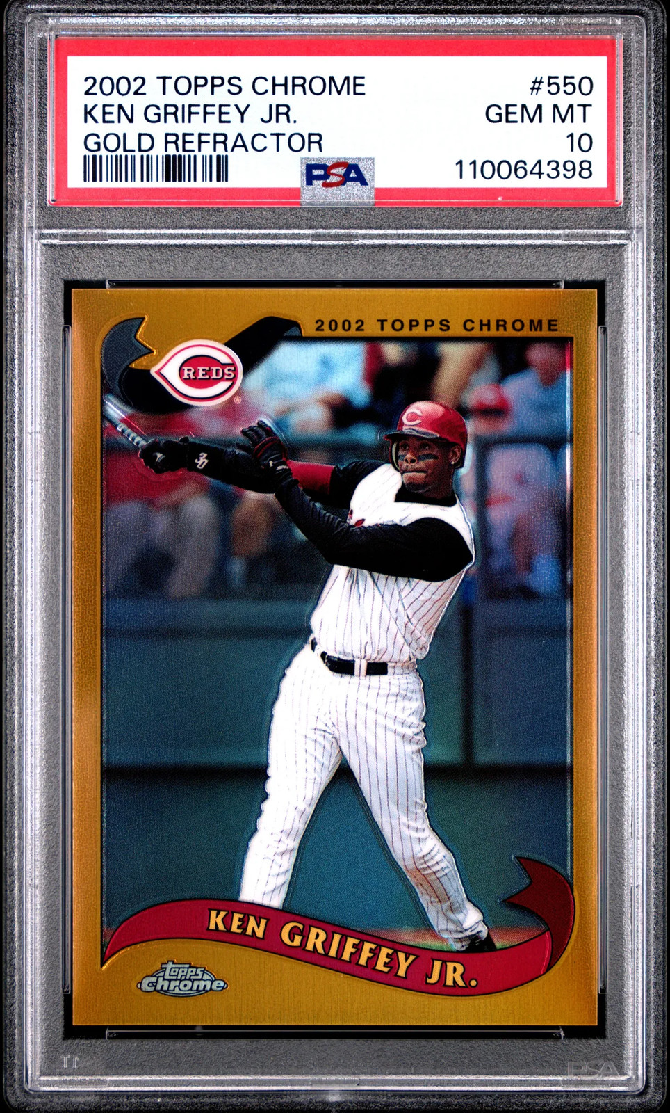2002 Topps Chrome Ken Griffey Jr. Gold Refractor PSA 10 POP 6