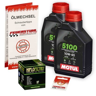 Yamaha Raptor 250 (YFM 250 R) 2008 Motul 5100 10w40 Öl HiFlo Ölfilter Motorölset