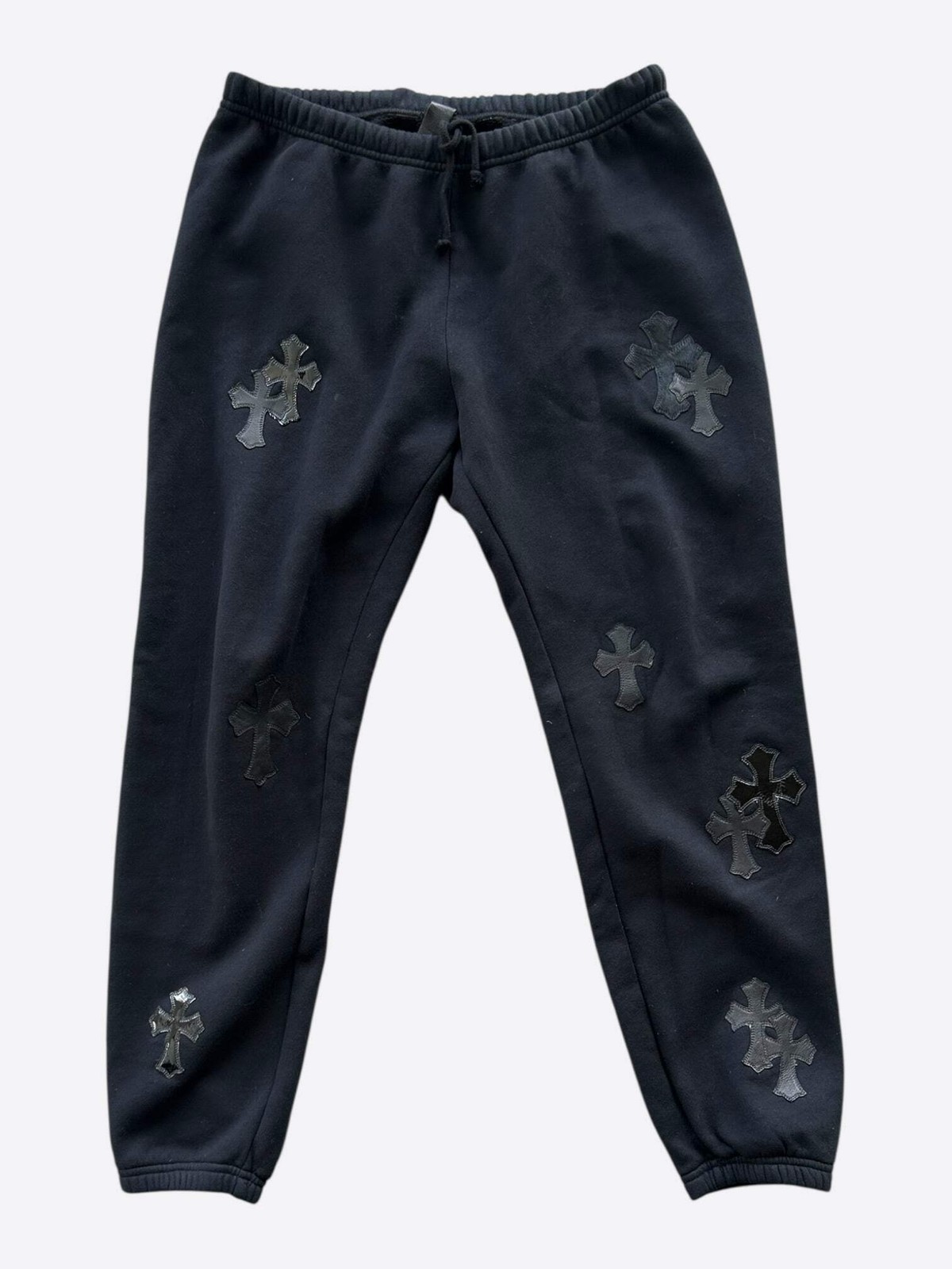 Chrome Hearts Black Cross Patch Sweatpants