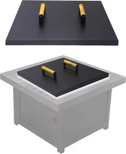 - 34 Inch Square Fire Pit Lid Fit for 32" Fire Ring - 1.5Mm Steel Fire Pit Lid -