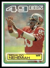 1983 TOPPS RENALDO NEHEMIAH B RC SAN FRANCISCO 49ERS #171
