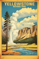 Yellowstone National Park Poster Premium Photo Print Wall Art 4 Sizes