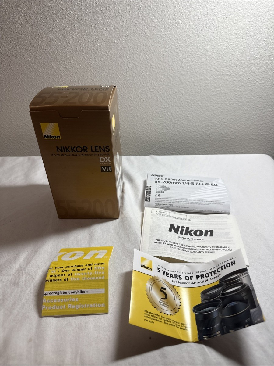 【箱・説明書付/動作未確認】Nikon AF-S 55-200mm VR Nikon AF-S DX VR Zoom Nikkor lens 55-200mm VR (box Only) | eBay