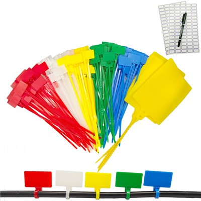 Cable Marker Tie Tags, 154Pcs Self-Locking Zip Tags Write on Label, Nylon Wir...