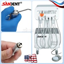Dental Mobile Delivery Unit System 4 Holes Air Compressor Portable Suction Cart