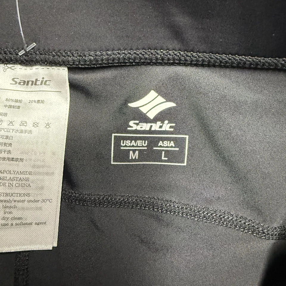 NWT Santic Cycling Padded Shorts Womens Medium Black/Gray Breathable - Image 2 of 4