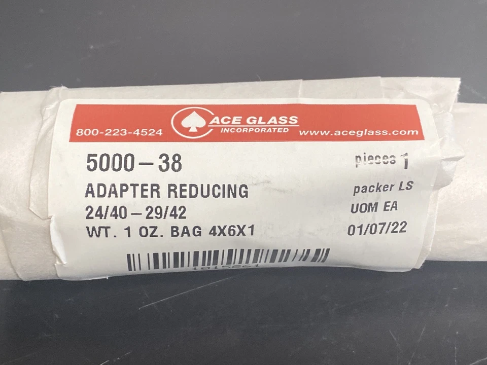 New ACE 29/42 M to 24/40 F Glass Reducing Connecting Adapter 5000-38 - Image 2 of 4