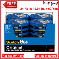 ScotchBlue Original Painter's Tape 24 Rolls 0.94"x60Yds, Multi-Surface Solution