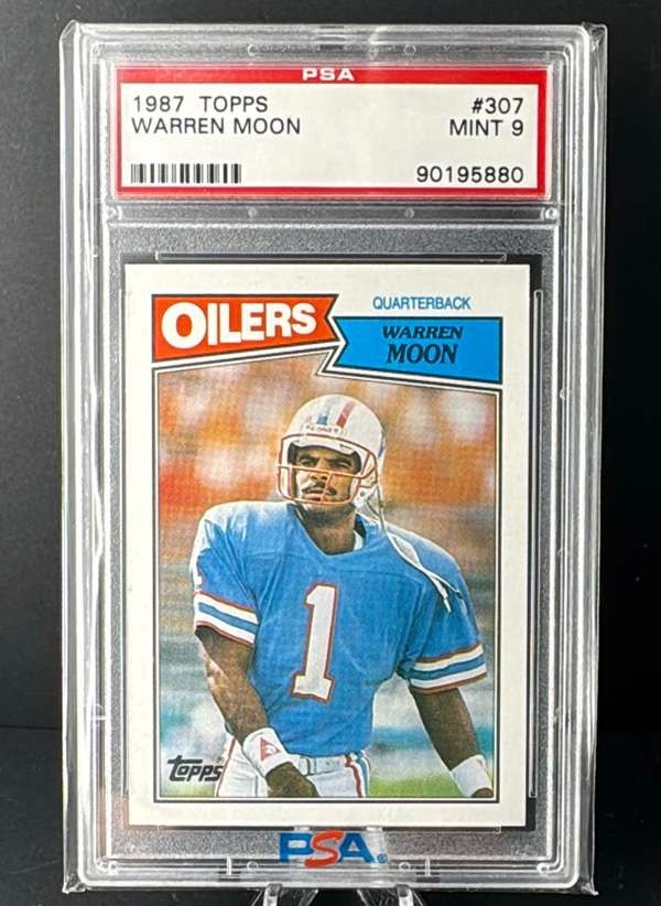 1987 Topps #307 Warren Moon PSA 9