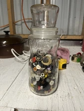 Mr Peanut Jar With Assortment Of Buttons