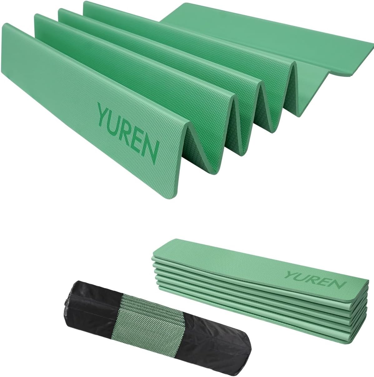 10MM Thick Foldable Yoga Mat - Extra Large 72x31.5 Inch Non-Slip Workout Mat for Home Gym