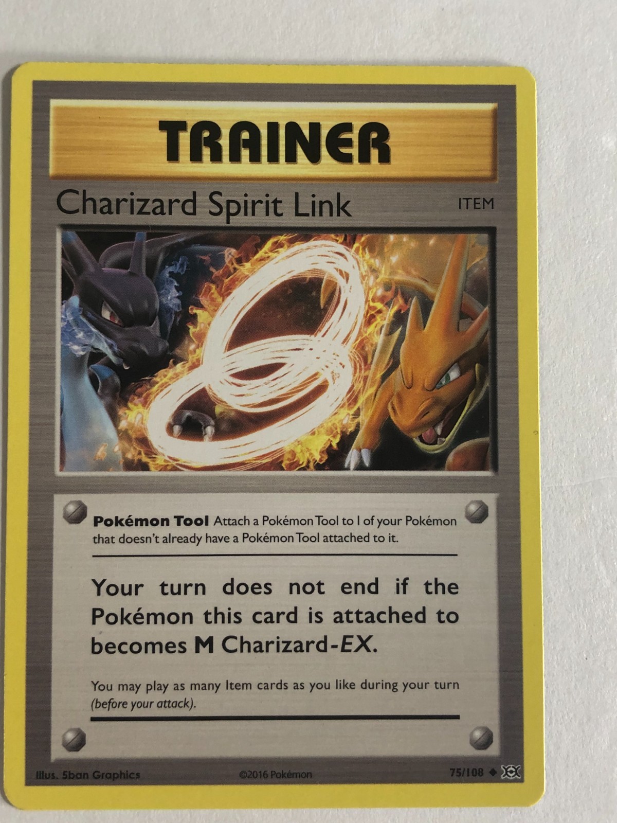 Pokemon TCG XY Evolutions Charizard Spirit Link 75/108 Near Mint