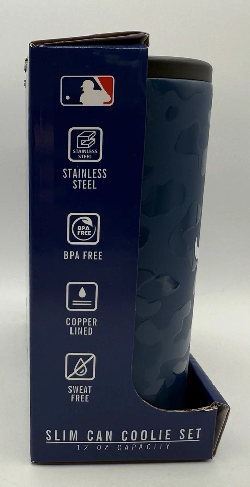 Atlanta Braves Slim Can Coolie Set 12 OZ. Capacity Stainless Steel Official MLB - Image 2 of 4