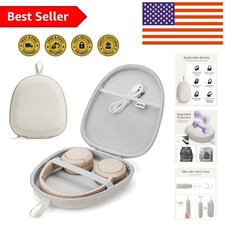 Universal Hard Shell Case for Over-Ear Headphones - Travel Organizer in Beige