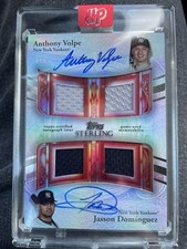 2025 Topps Sterling Dual Auto/Quad Relic Anthony Volpe Jasson Dominguez /5