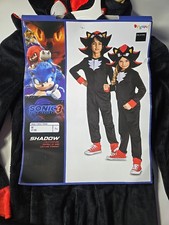 Shadow Costume Sonic 3 Movie Disguise, Hooded Jumpsuit M 7/8 Halloween
