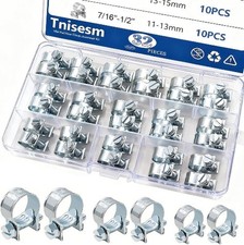 32Pcs 1/4" 5/16" 3/8" Fuel Injection Gas Line Hose Clamps Clip Pipe Clamp Assort