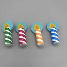 4 Melissa Doug Wooden Cupcake Candles Replacements Toy Food Montessori