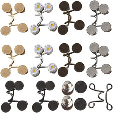 60PCS Pant Waist Tightener, Adjustable Buckle Set Jean Buttons for Loose Jeans P