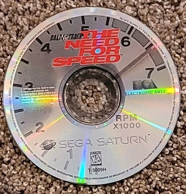 Road & Track Presents: The Need for Speed (Sega Saturn, 1996) Disc Only 