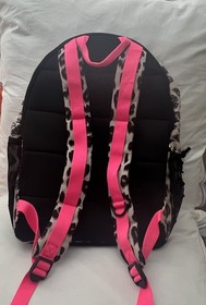 New Victoria&rsquo;s Secret PINK Leopard  Sequin hot pink Backpack zip pockets 
