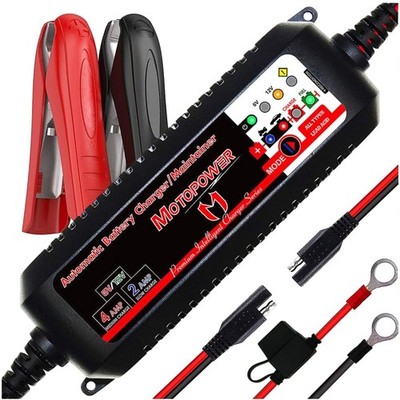 Batterieladegerät 6V 12V 4A Intelligent Ladegerät mit Wiederherstellungsmodus...