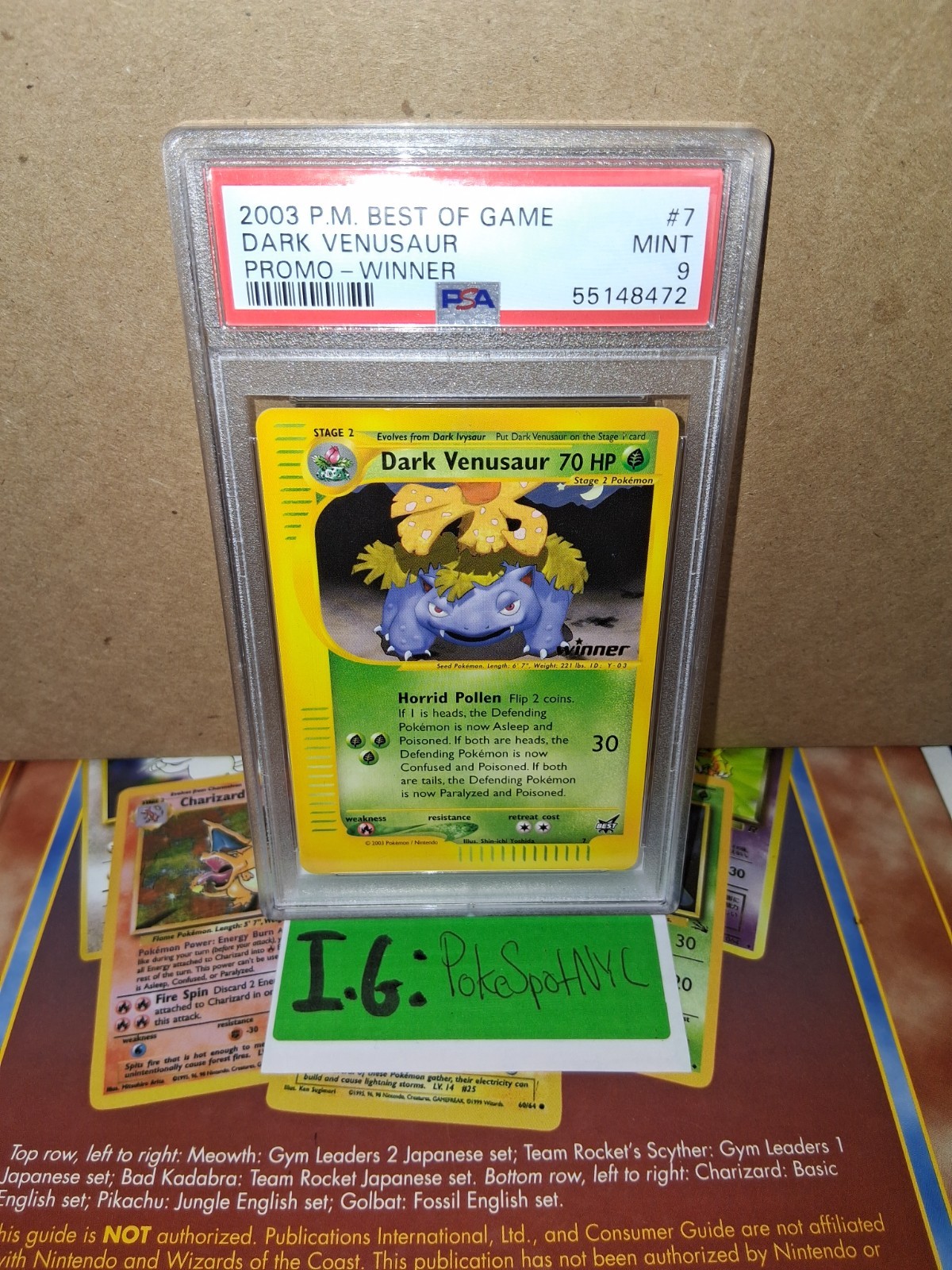 Pokemon 2003 Best Of Game Dark Venusaur Promo Winner #7 PSA 9 Mint