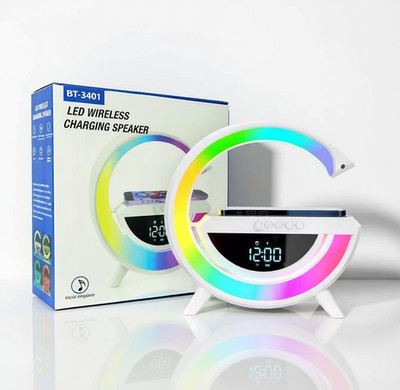 Wireless Charging BT-3401 LED Lautsprecher Smart LED Lampe, Wecker, FM Radio NEU