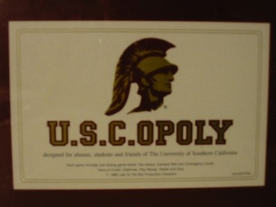 U.S.C.OPOLY University Of Southern California BOARD GAME Monopoly Game New See