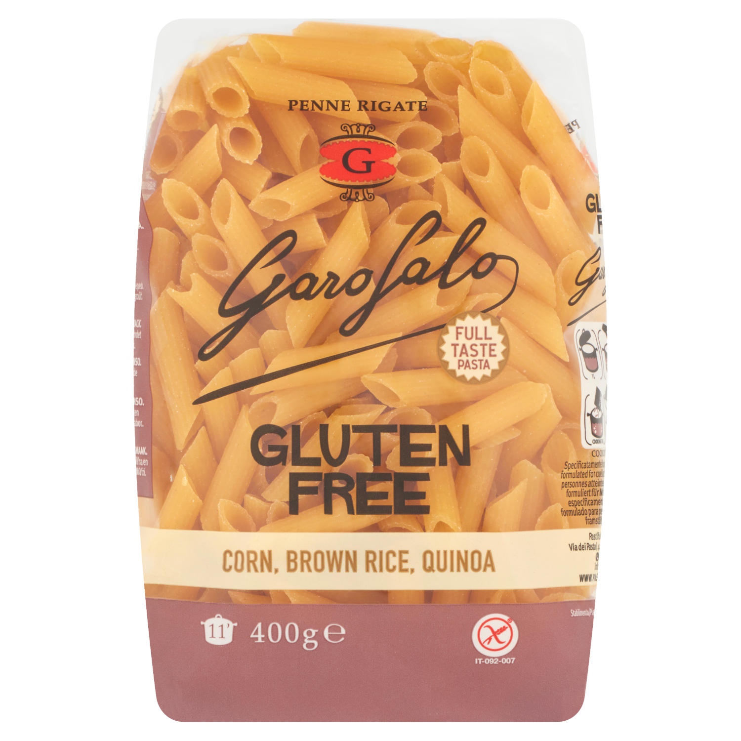 Garofalo Gluten Free Penne Rigate Pasta 400g - Pack of 3