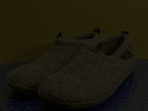 Giesswein Vent scarpe ciabatte taglia 42 uomo 9 marrone donna US 11 slip on lana - Foto 2 di 6
