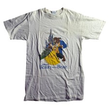 Vintage 1991 Beauty And The Beast T Shirt Disney Rare Single Stitch Size M
