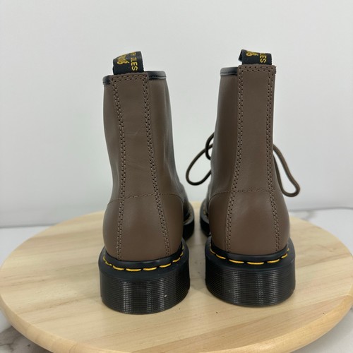 Dr. Martens 1460 Bex Smooth Leather Boots Men's 7 Women's 8 Khaki Minimalist - Picture 3 of 10