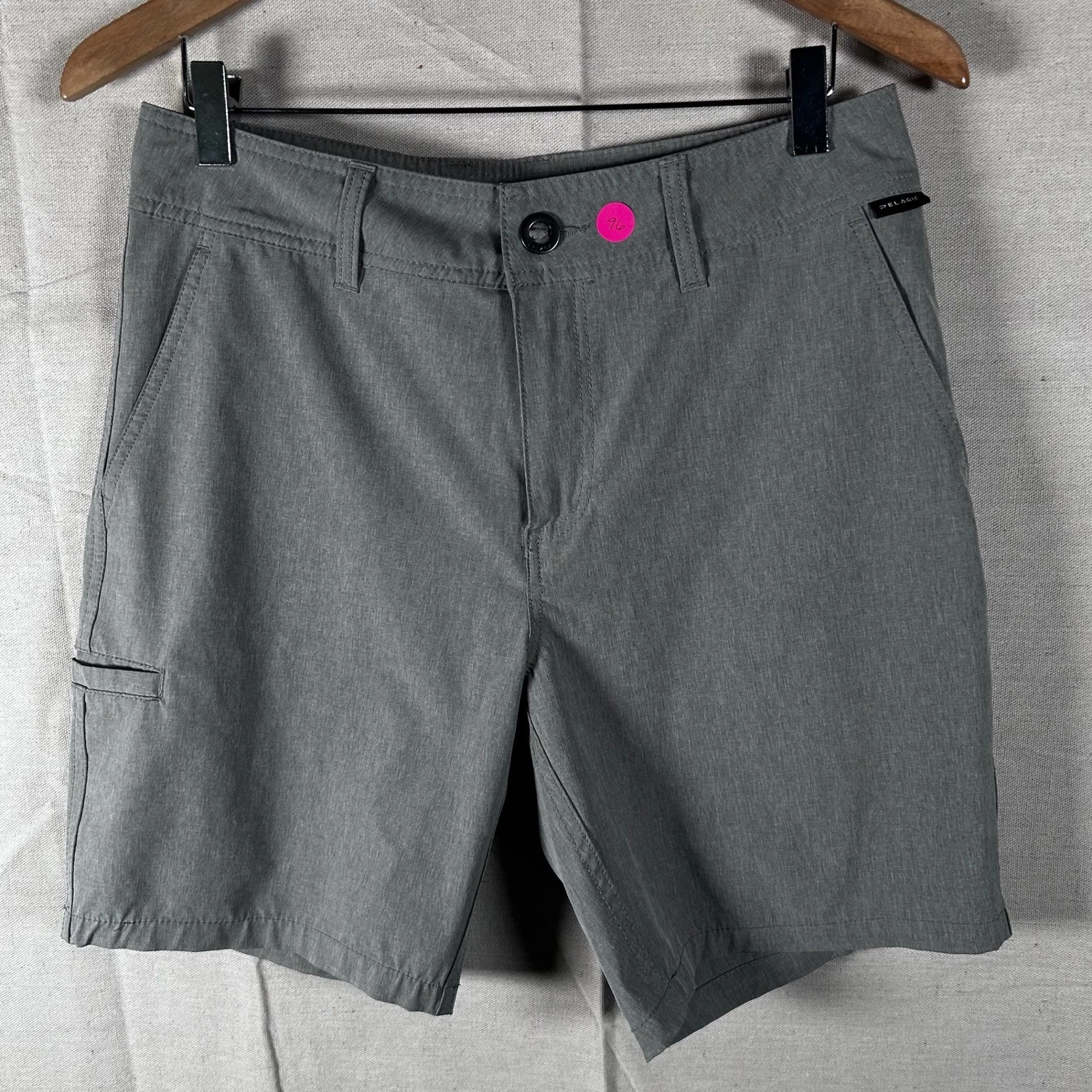 Pelagic High Performance Fishing Shorts Mens 30 Gray Hybrid Board Shorts 109605