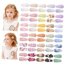 60 PCS Snap Flower Pattern Hair Clips for Fine Hair - 1.5 Wrapped 60 PCS - A