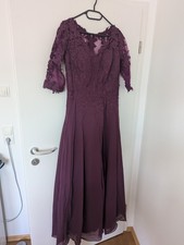 Abendkleid / Kleid für Hochzeitsgast / Brautmutterkleid Gr. 42 Farbe Dunkellila