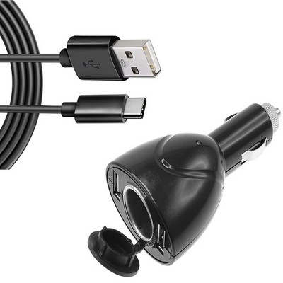 For TCL Flip 4 5G - 2-Port USB Charger 6ft Type-C Cable Power Cord DC Socket