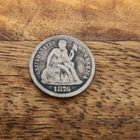 1876 Seated Liberty Silver Dime VF E300 QACN