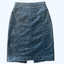 90's Express Design Studio Denim Pencil Skirt With Slit