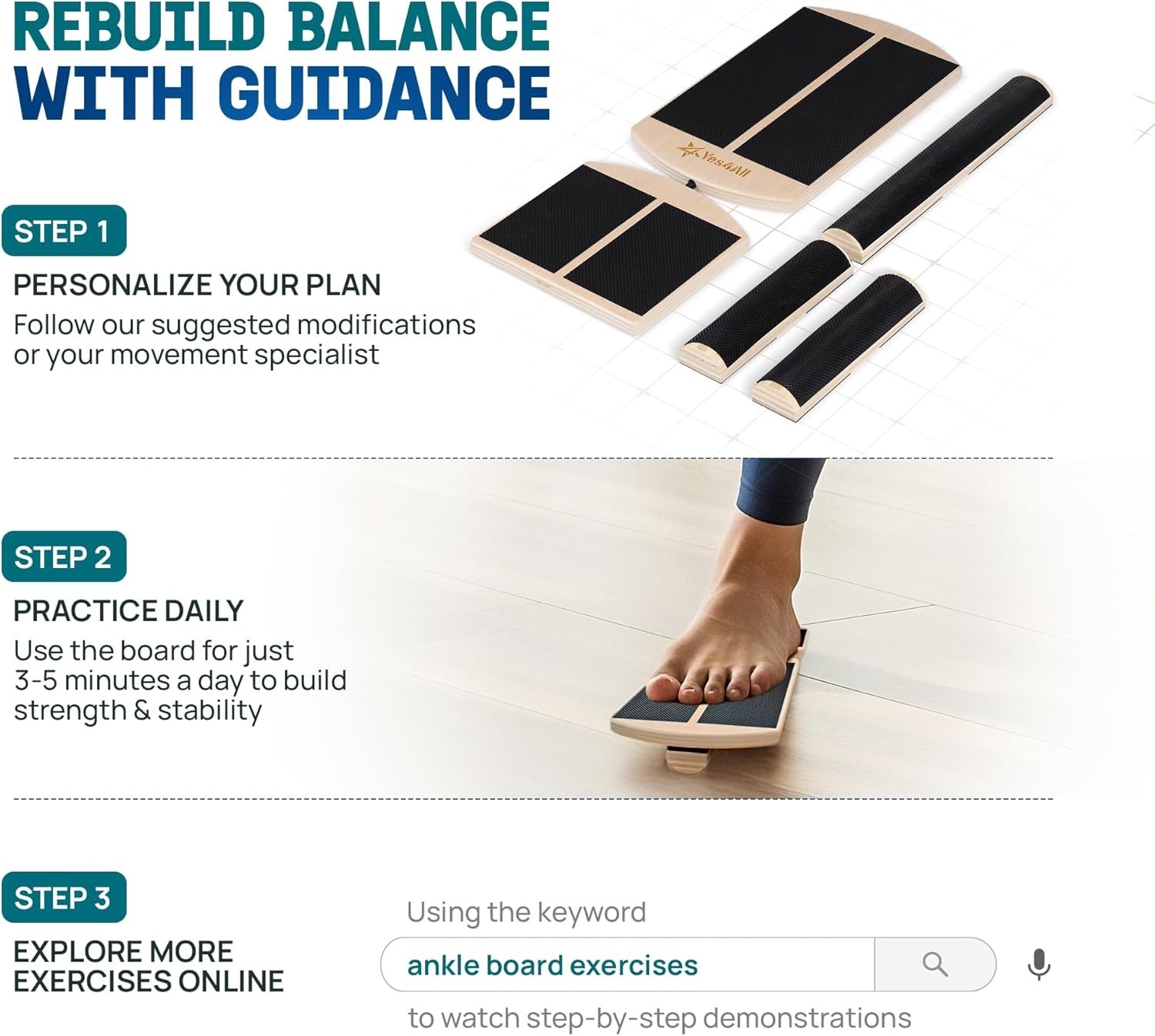 Professional Wooden Balance Board for Leg Workout thumbnail 8