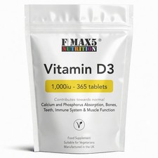 Vitamin D3 1000iu High Strength 365 Tablets Vitamin D 1,000iu Vit d