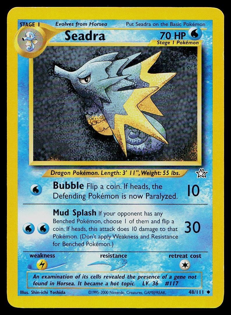 Pokemon Card Neo Genesis Seadra 48/111 Uncommon