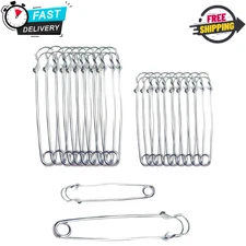 20pcs Large Safety Pins, 4inch and 3inch Heavy Duty Safety Pins for Fashion, Sew
