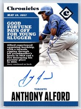 2017 Panini Chronicles Anthony Alford Rookie Auto Toronto Blue Jays RC #CA-AA