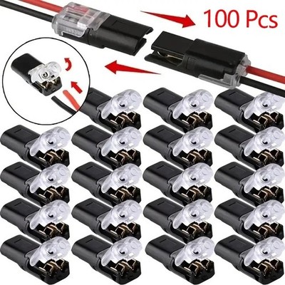 2 Pin LED Strip Light Connectors Double Wire Plug-in Connector 20/50/100PCS 
